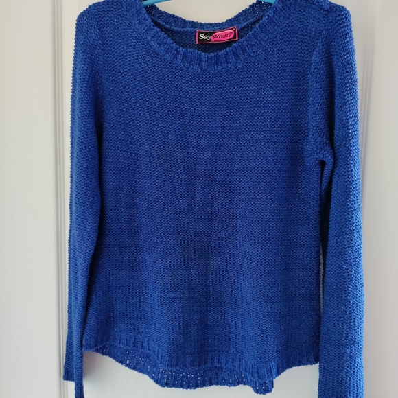 Blue knit sweater - Picture 1 of 2